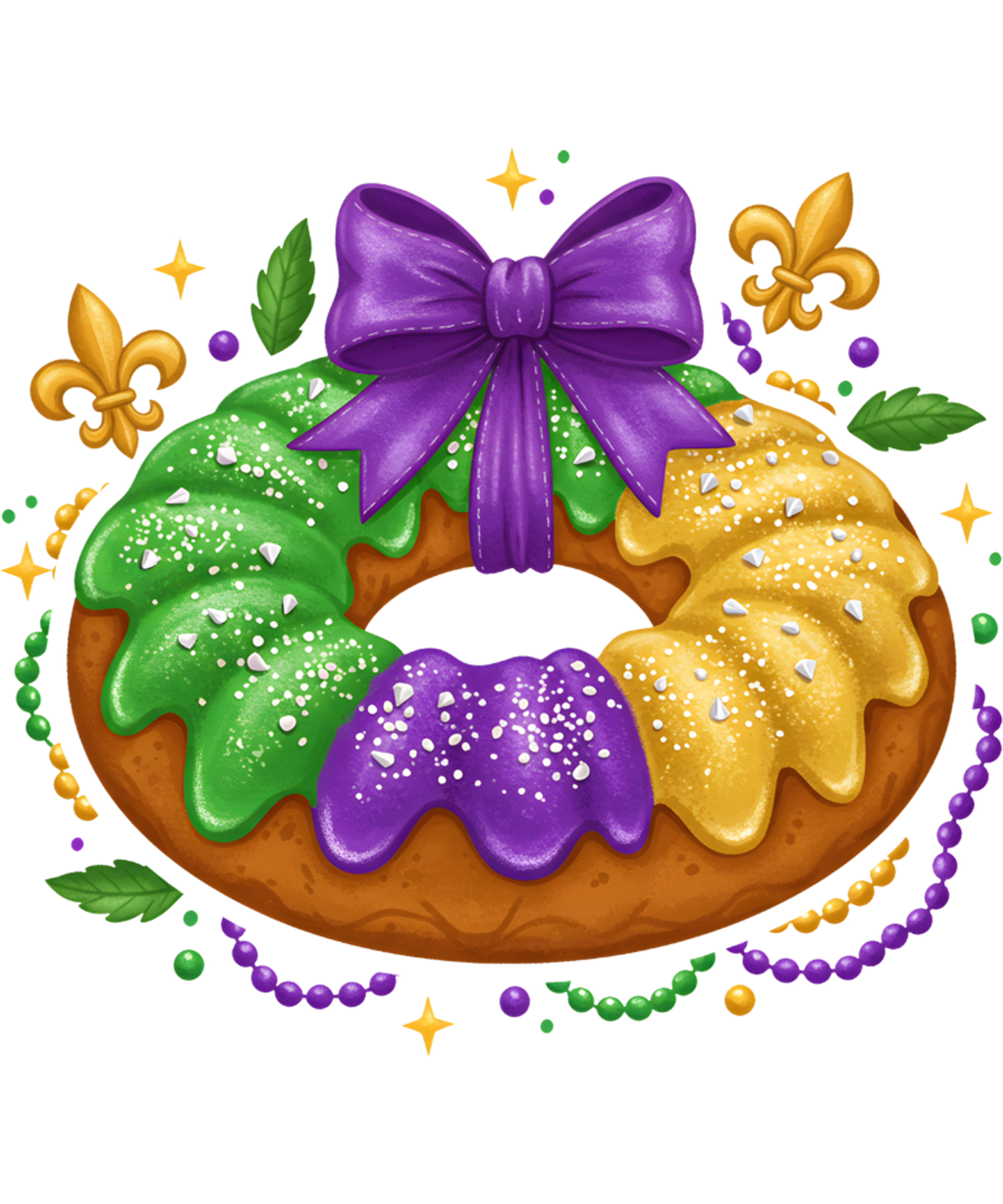 Mardi Gras 609 - Mardi Gras Donut Sweatshirt