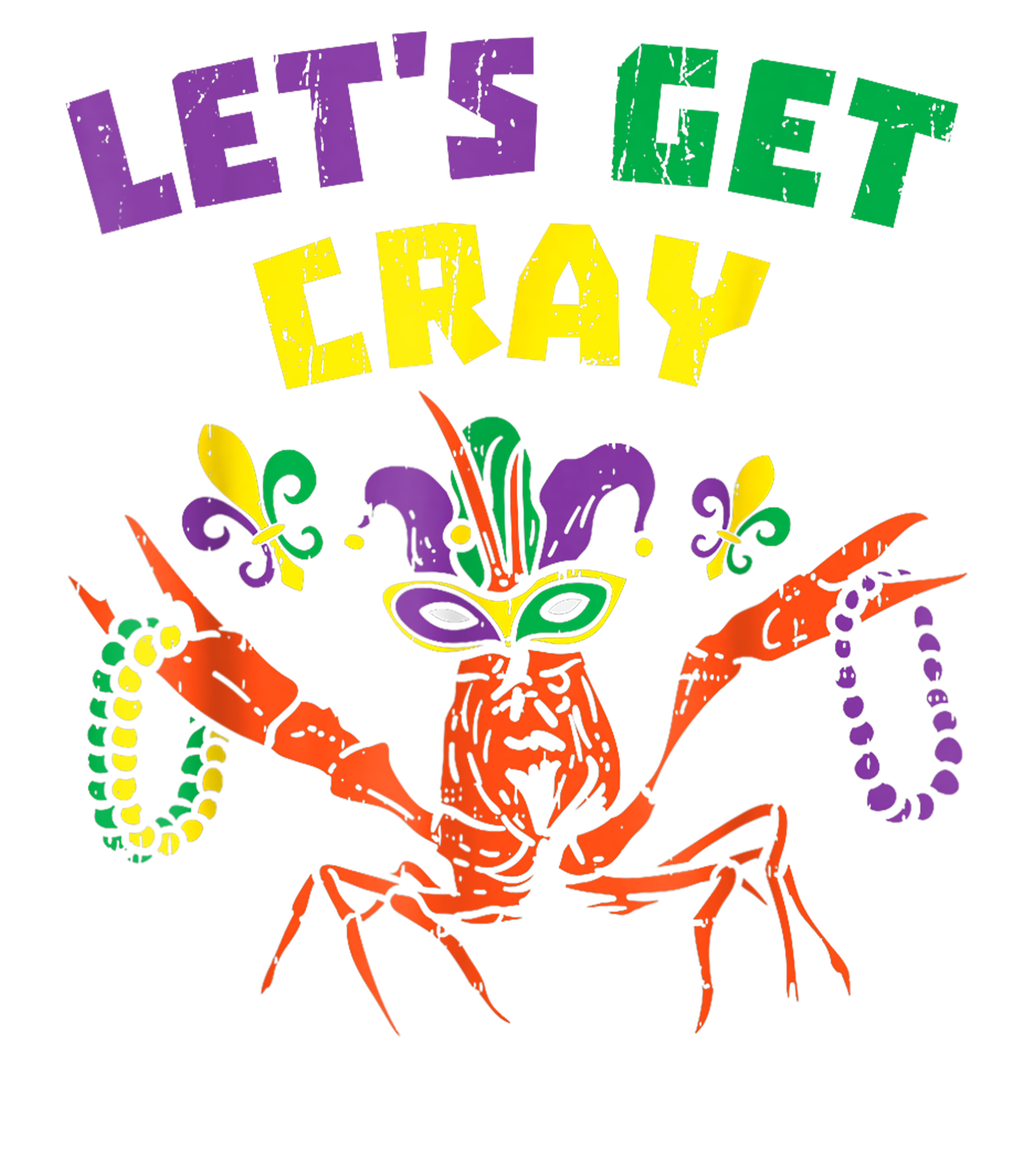 Mardi Gras 846 - Merch Let S Get Cray Mardi Gras Crawfish Costume Boys Men Carnival T Shirt