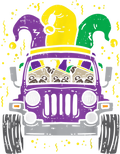 Mardi Gras 637 - Mardi Gras Monster Truck Jester Pug Carnival Dog Owner Boys T Shirt