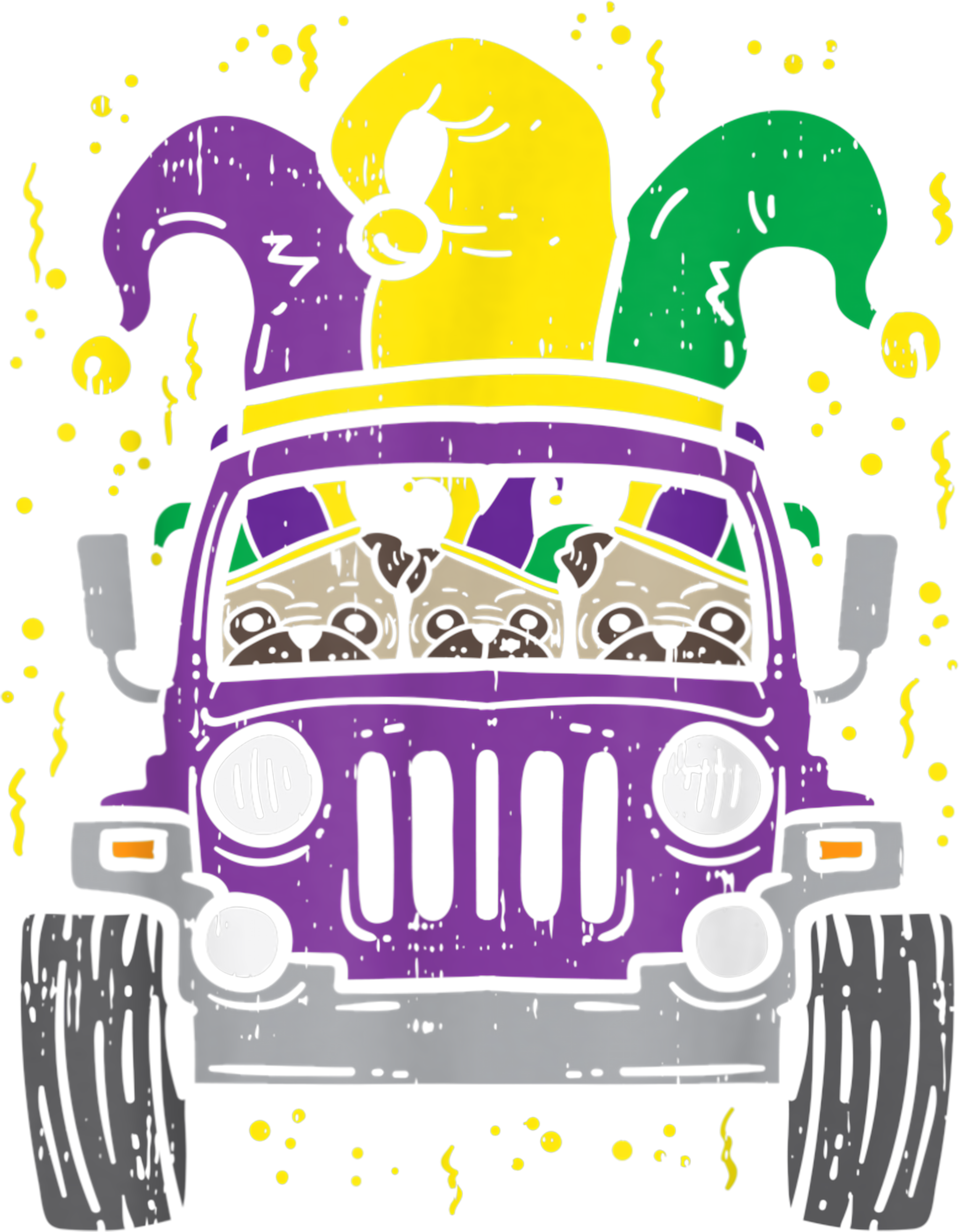 Mardi Gras 637 - Mardi Gras Monster Truck Jester Pug Carnival Dog Owner Boys T Shirt