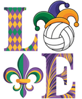 Mardi Gras 408 - Funny Love Volleyball Mardi Gras Costume Carnival Women Men Sweatshirt