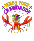 Mardi Gras 1045 - Whos Your Crawdaddy Crawfish Jester Beads Funny Mardi Gras
