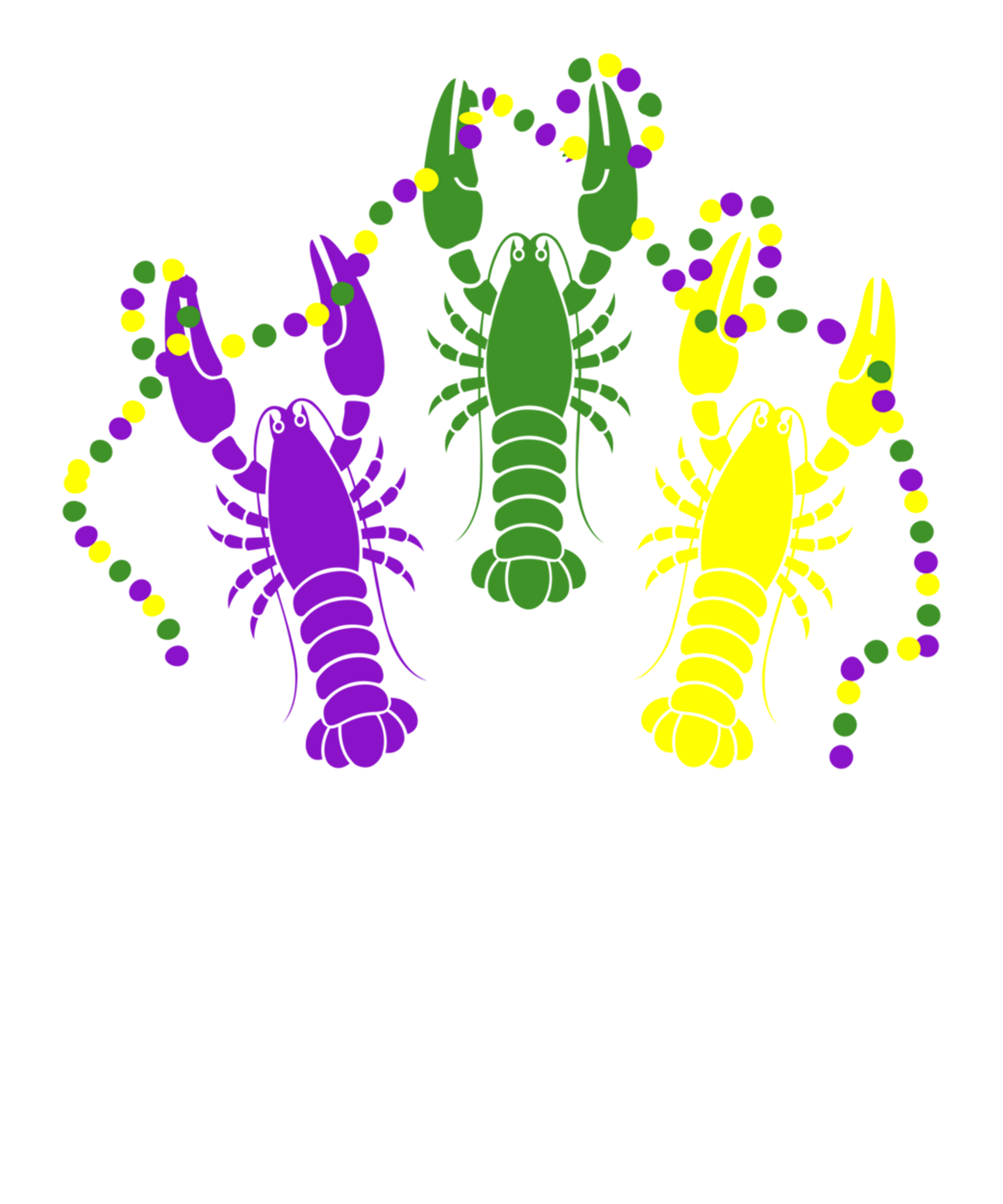 Mardi Gras 346 - Crawfish Mardi Gras Party Mask Beads Carnival Costume