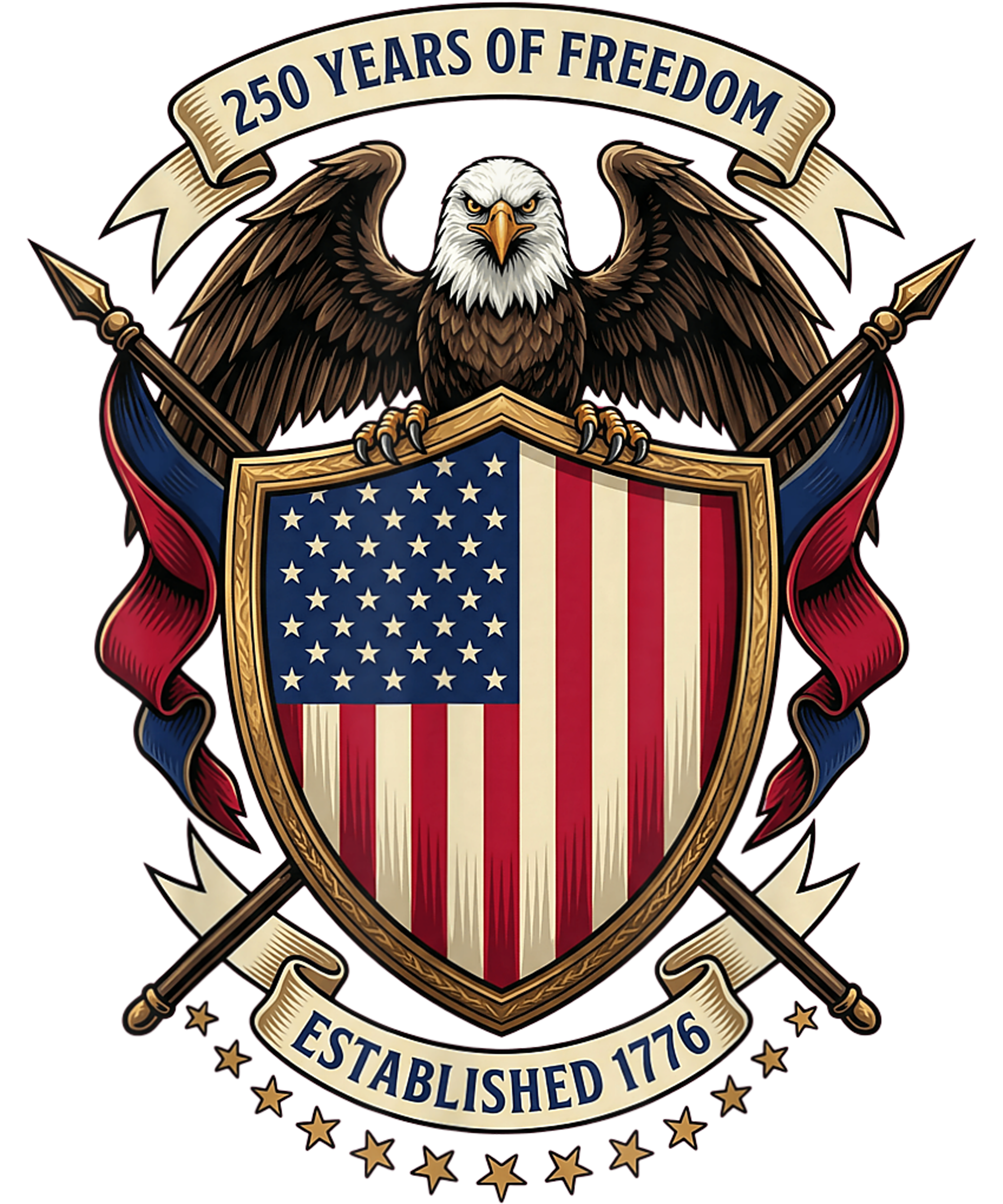 4th of July 57 - 250th Anniversary Usa 1776 2026 Patriotic American 4th July T Shirt