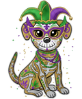 Mardi Gras 588 - Mardi Gras Costume Sugar Skull Dog Carnival New Orleans Sweatshirt