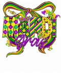 Mardi Gras 584 - Mardi Gras Coquette Bow Fat Tuesday Cute Kids Girls Women T Shirt (1)