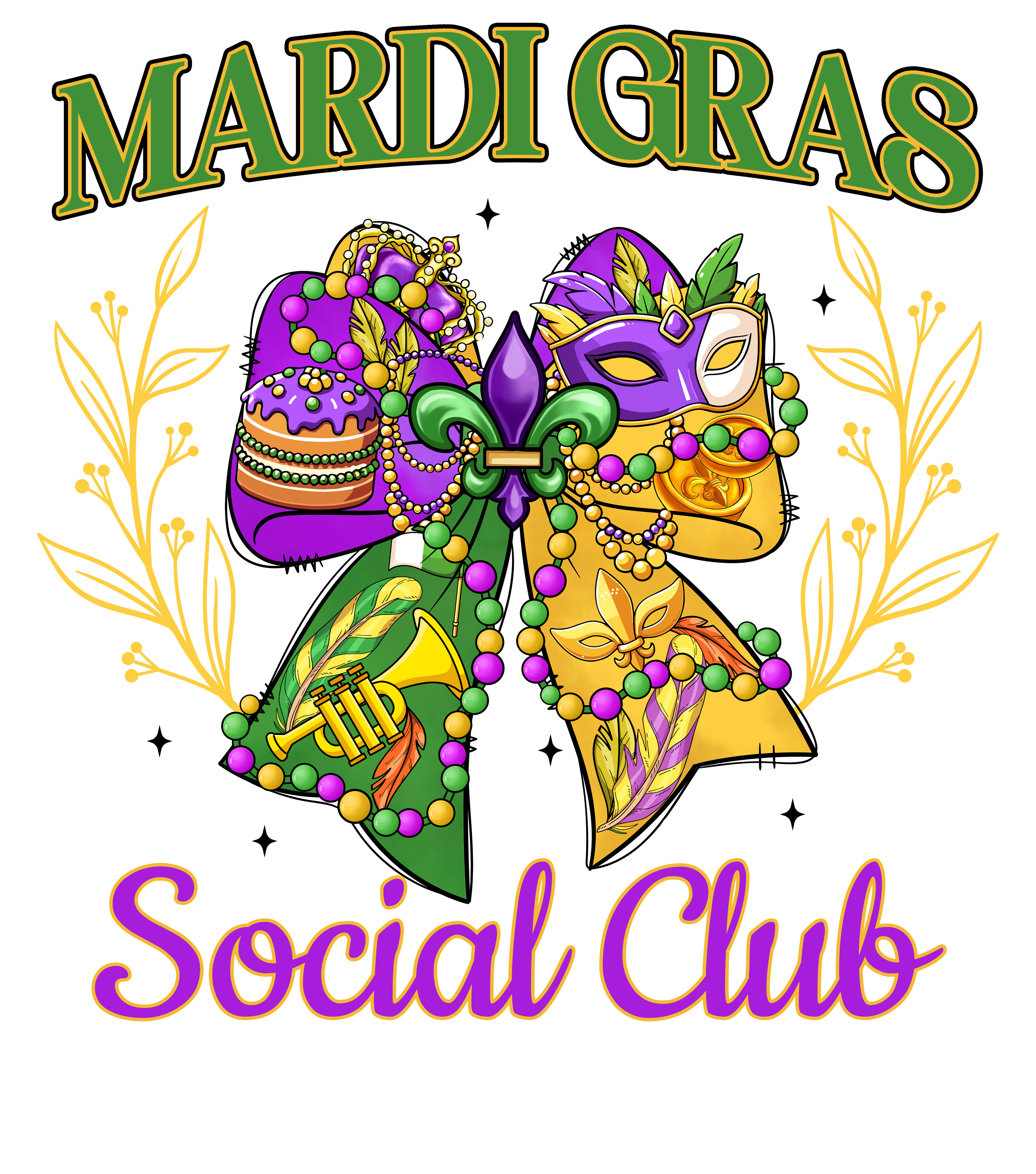 Mardi Gras 937 - Or 24122024 Nhuy Coquette Bow Mardi Gras Social Club