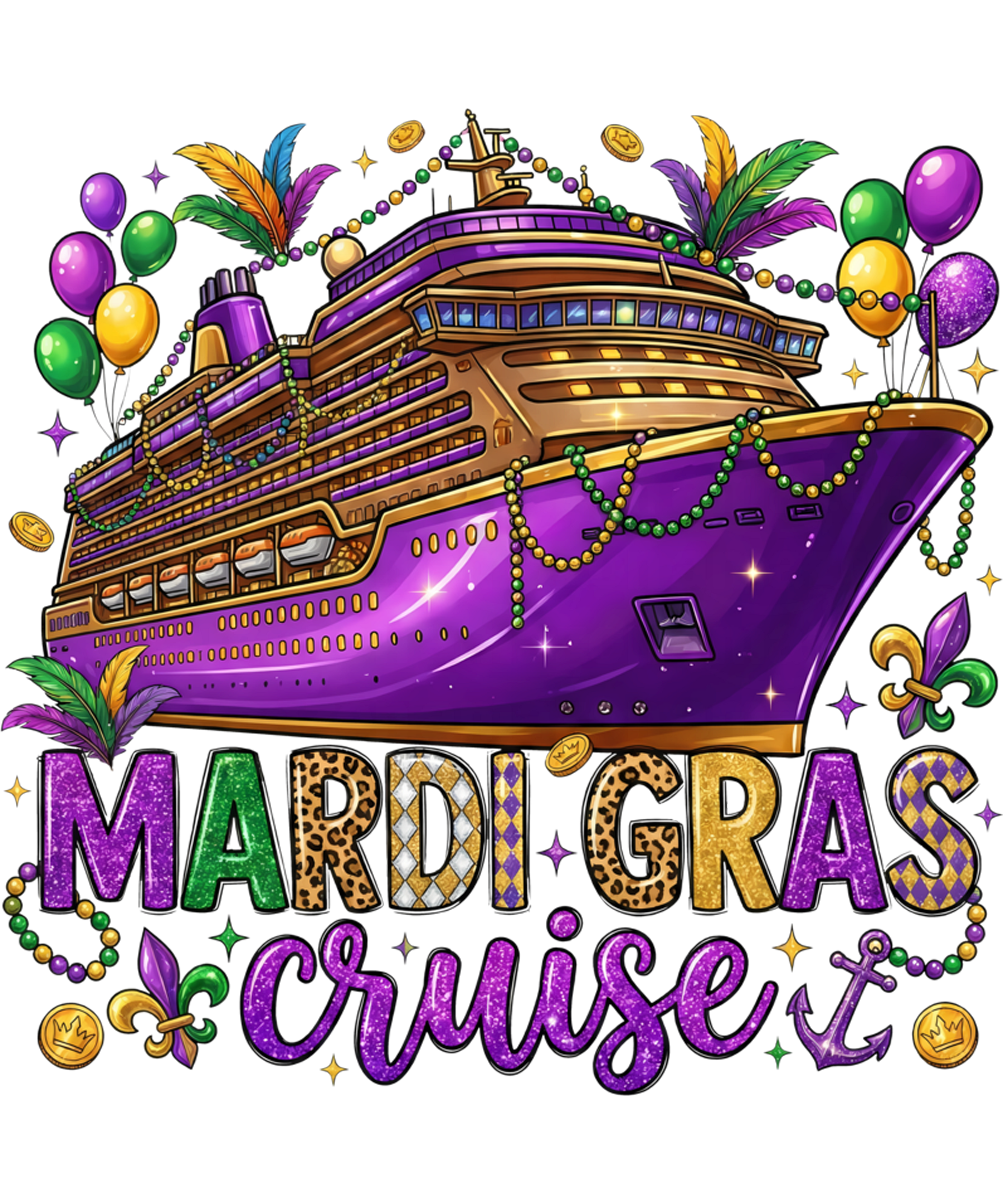 Mardi Gras 603 - Mardi Gras Cruise Crew 2026 Family Friend Group Vacations Sweatshirt (7)