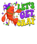 Mardi Gras 521 - Let S Get Gray Funny Mardi Gras Party Crawfish Beads Mask(1)