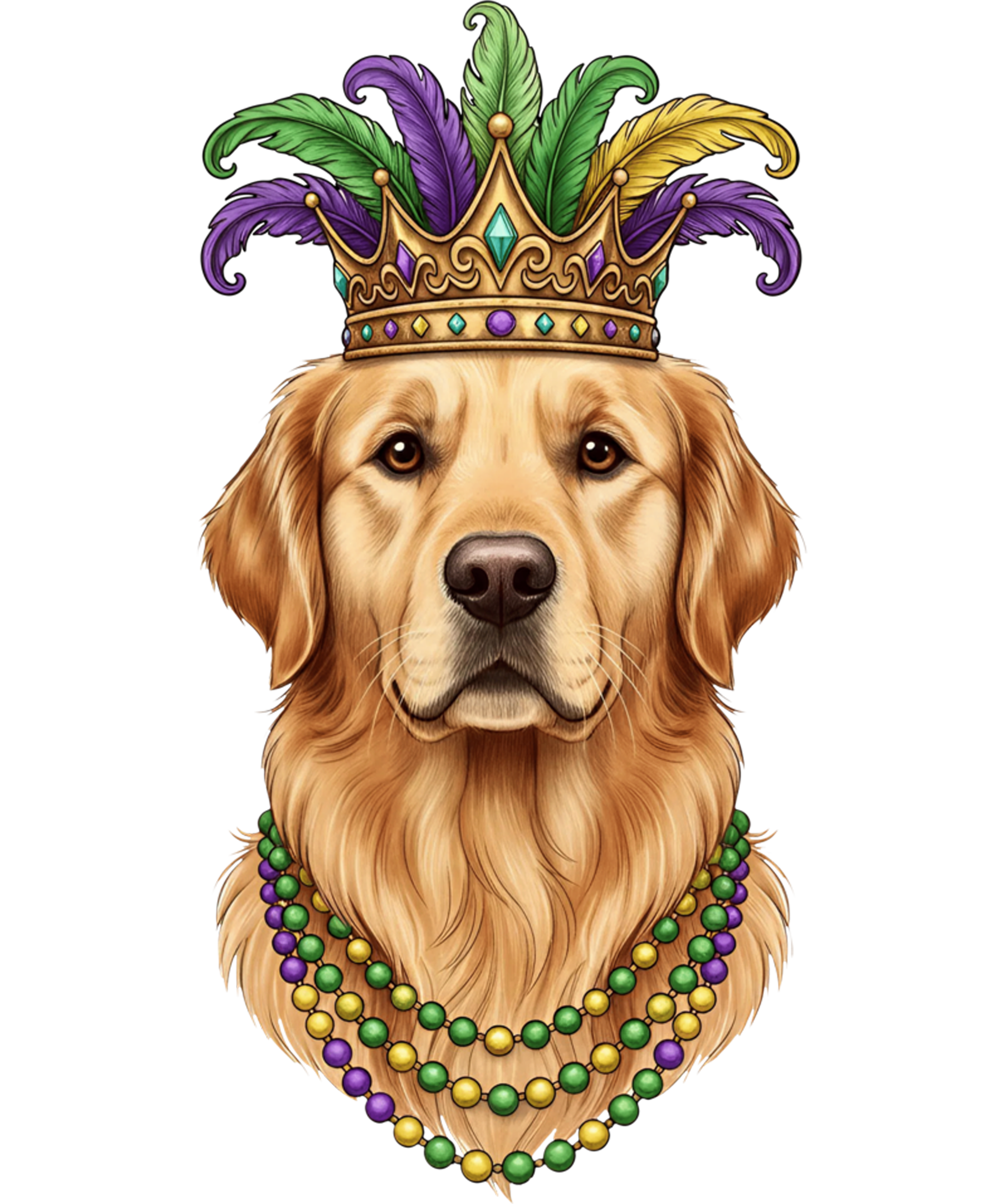 Mardi Gras 413 - Funny Mardi Gras Dog Beads New Orleans Carnival Dog Lovers Sweatshirt