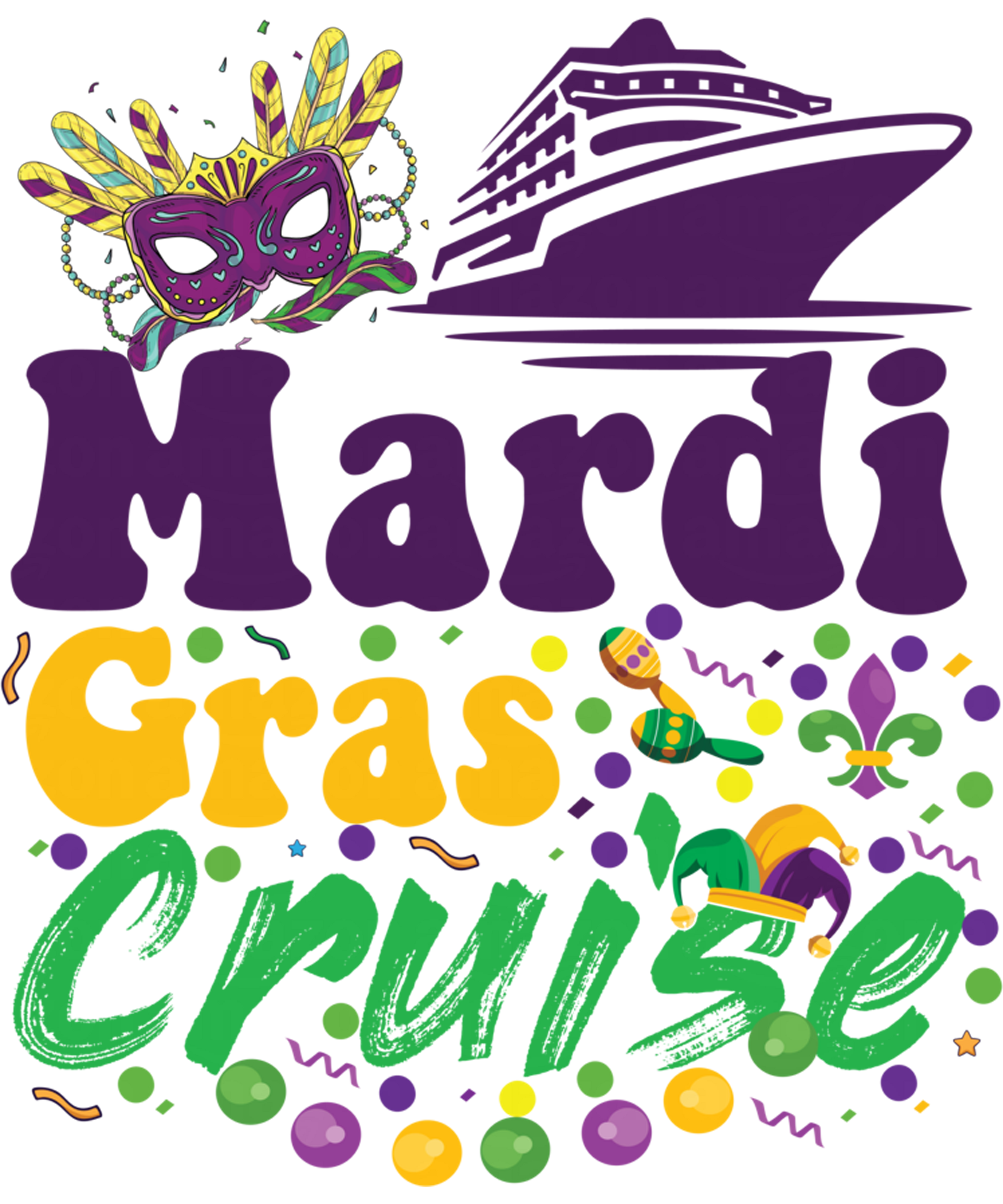 Mardi Gras 599 - Mardi Gras Cruise Crew 2026 Family Friend Group Vacations Sweatshirt (3)