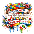 Autism 39 - 15.Peace And Love Autism Awareness Design