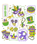 Mardi Gras 880 - Or 13122025 Vtn Mardi Gras Mickey Mouse Disney Doddles