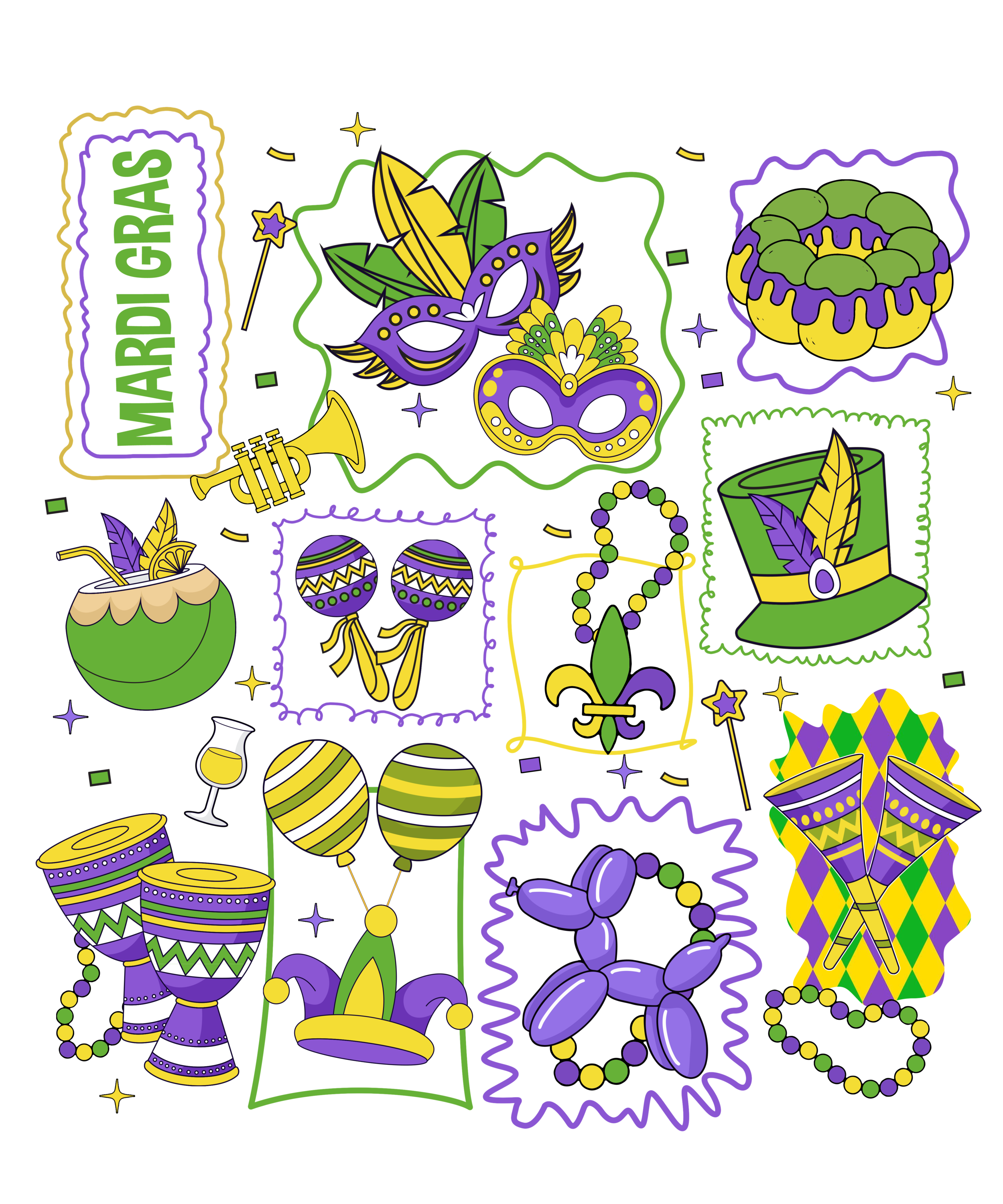 Mardi Gras 880 - Or 13122025 Vtn Mardi Gras Mickey Mouse Disney Doddles