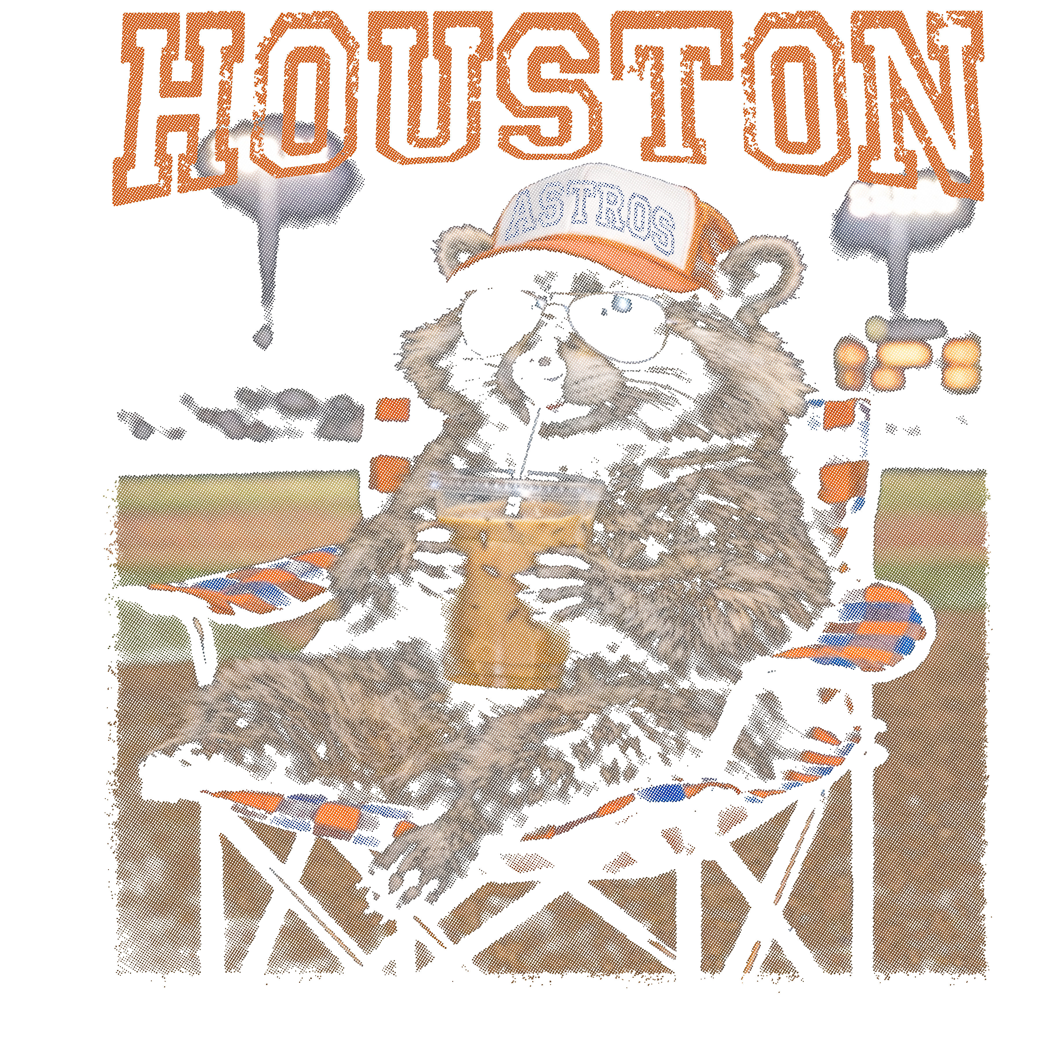 Randomness 852 - Houstonastros Raccoon Halftone