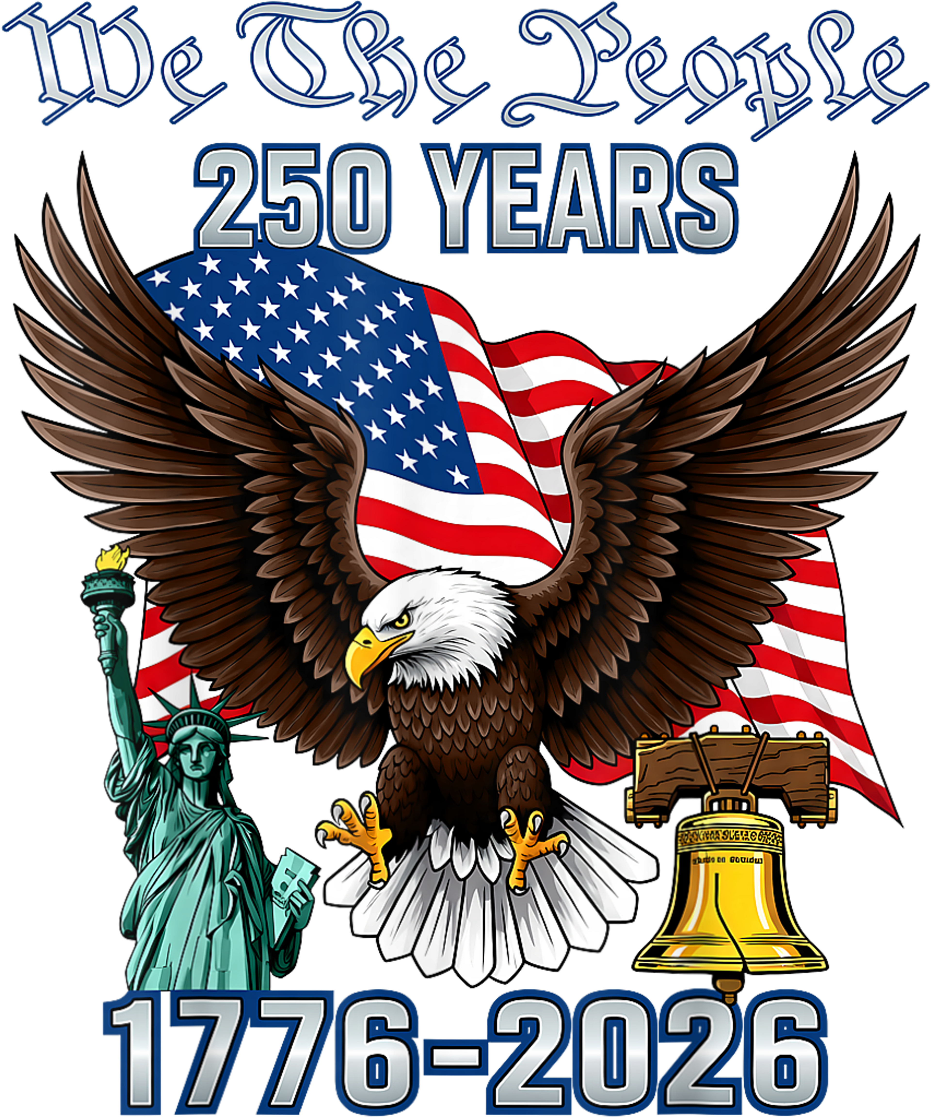 4th of July 42 - 250 Years American 250th Anniversary Usa Us Flag 4th Of July T Shirt