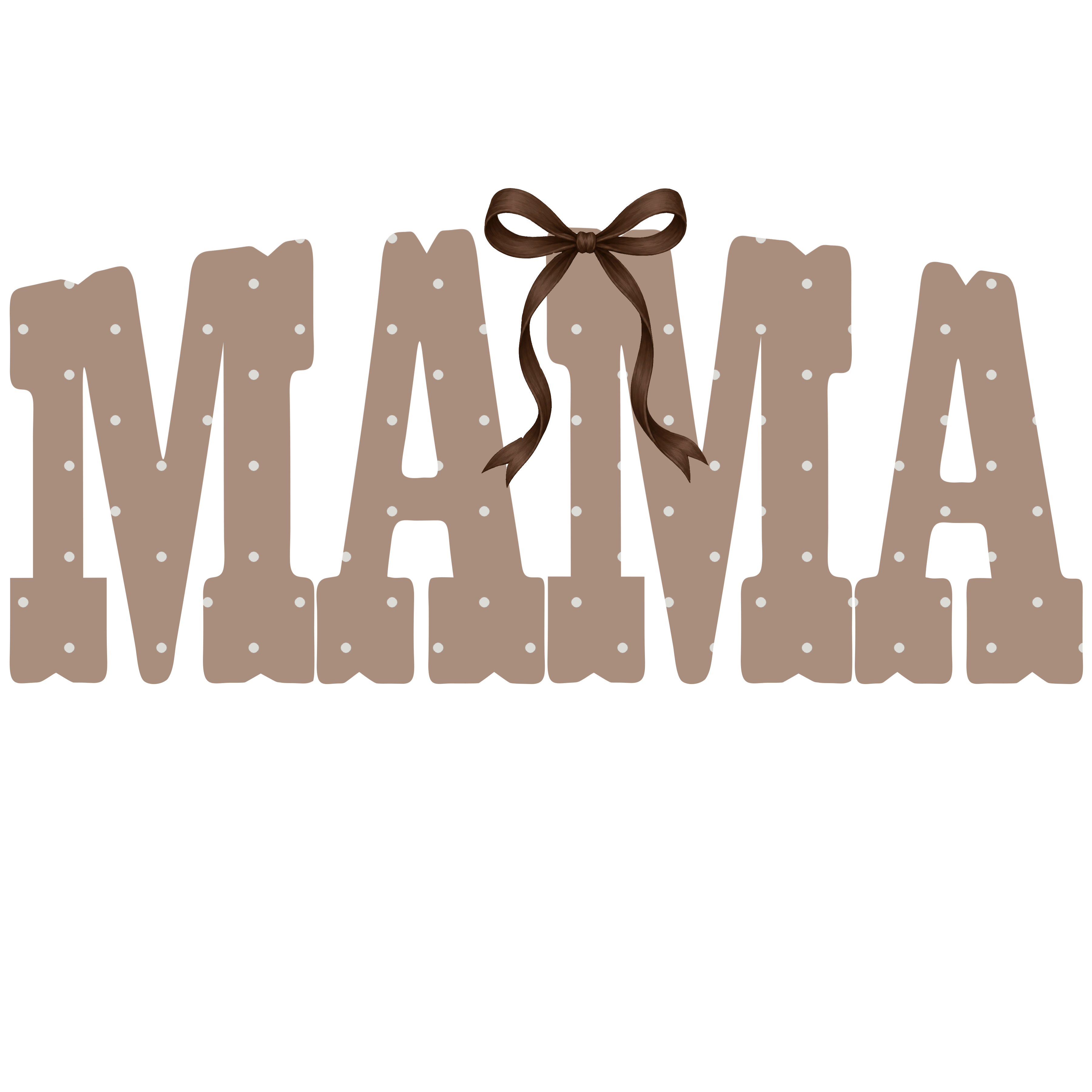Randomness 1013 - Mama Brown Dots Bow