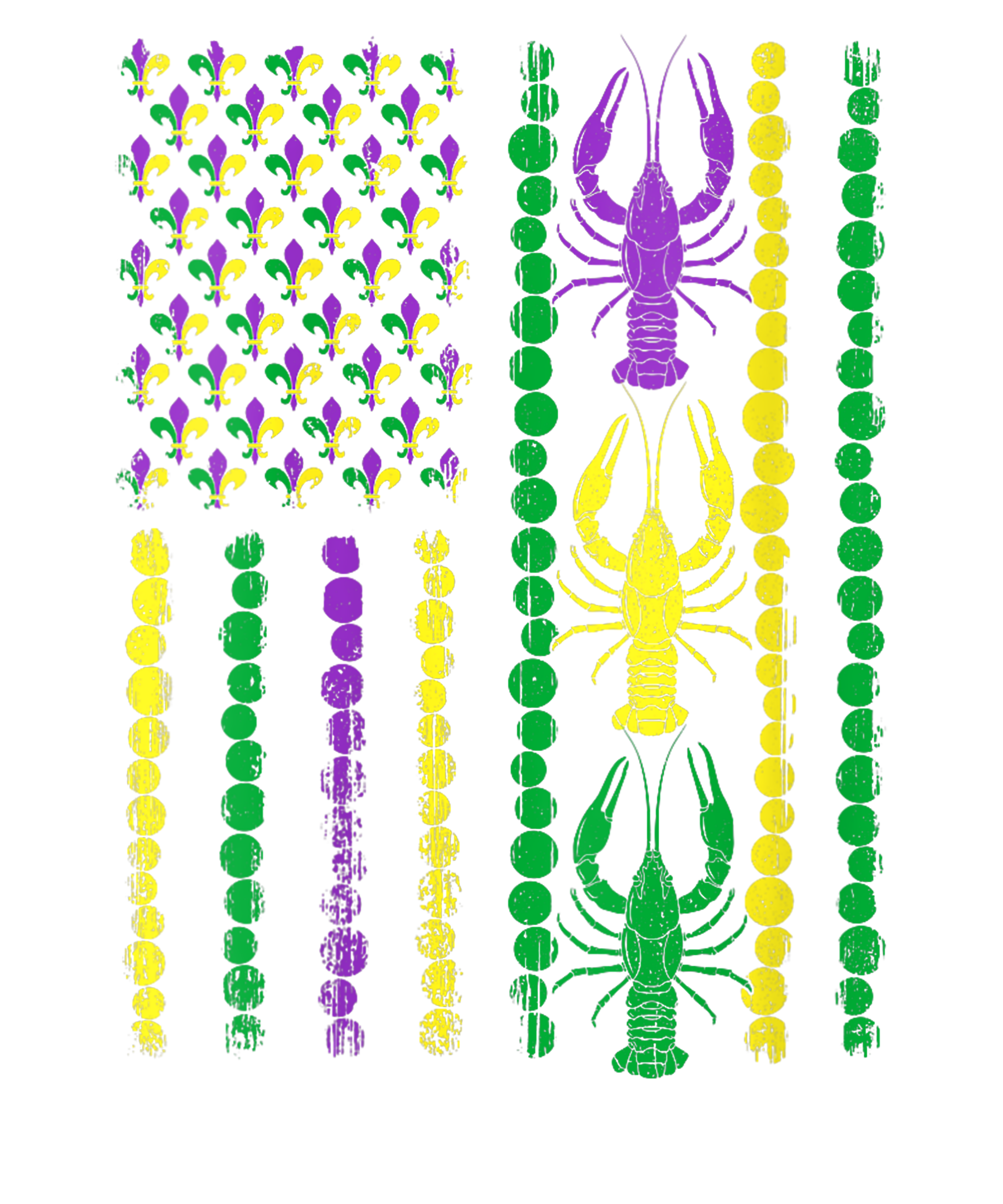 Mardi Gras 1049 - Womens Mardi Gras Us American Flag Crawfish Beads New Orleans