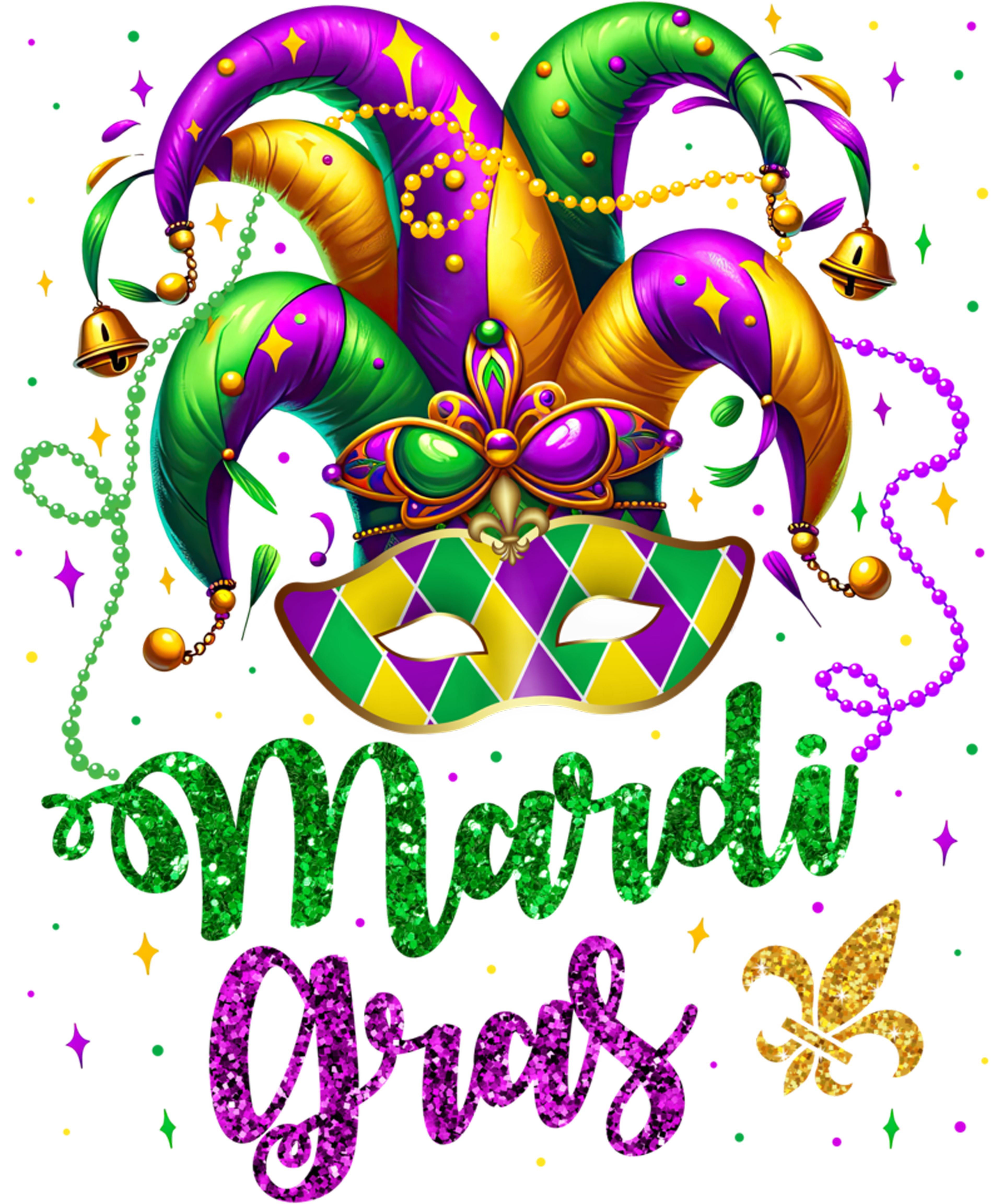 Mardi Gras 659 - Mardi Gras Shirts For Women Kids Men Beads Mask Feathers Hat Sweatshirt