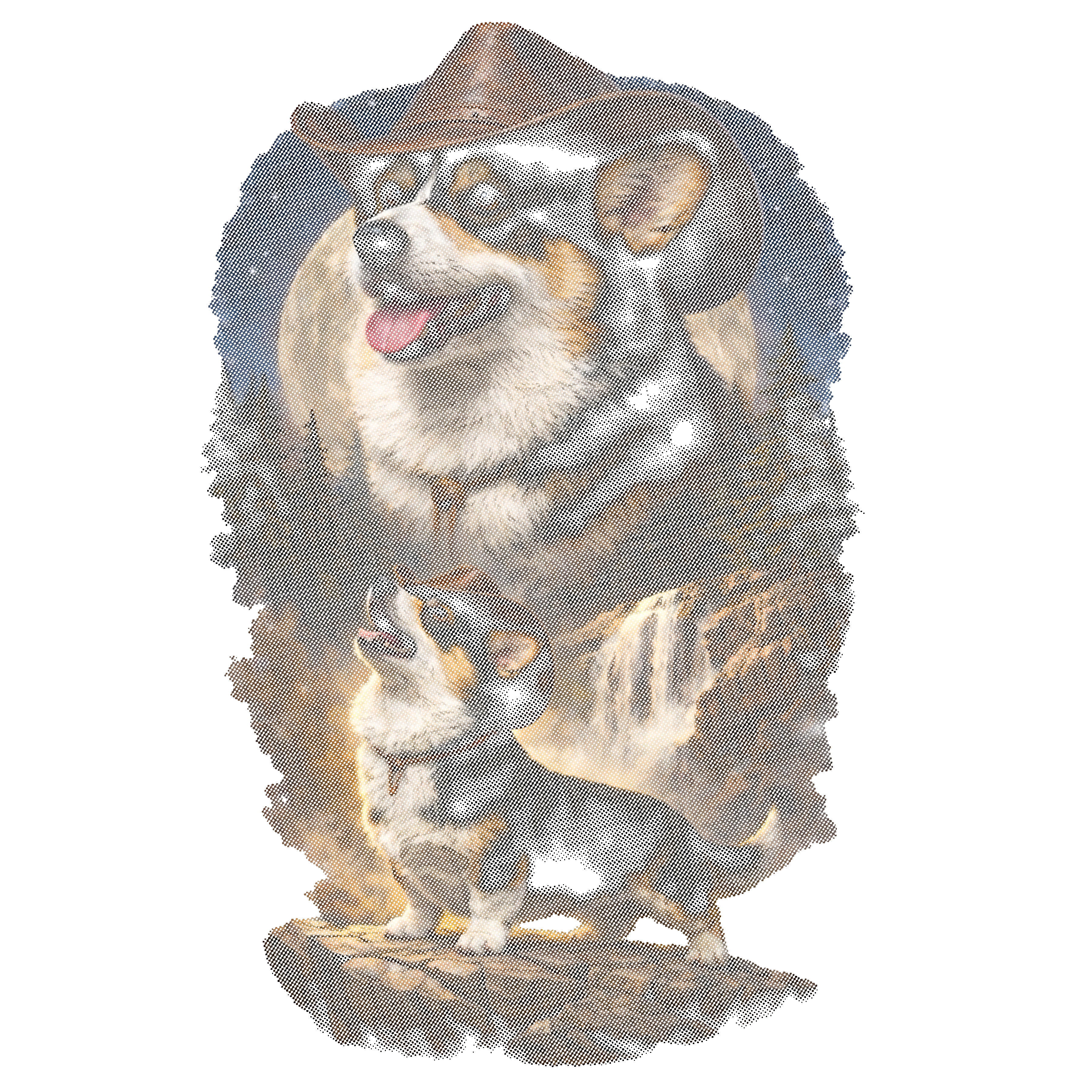 Randomness 484 - Corgi Halftone Western