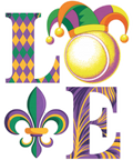 Mardi Gras 407 - Funny Love Tennis Mardi Gras Costume Carnival Women Men Sweatshirt