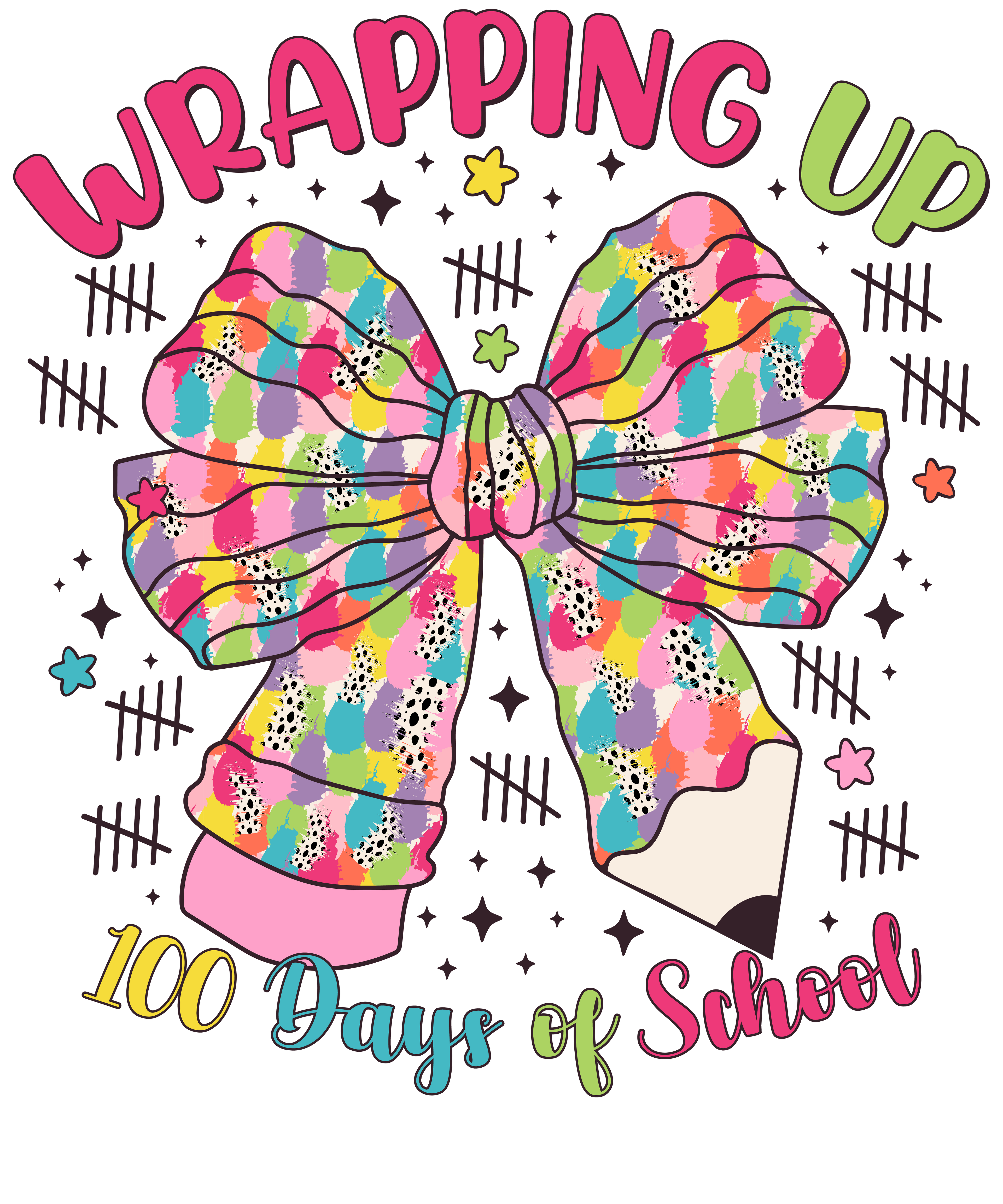 Back to School 432 - Wrapping Up 100 Days Of School Coquette Png300