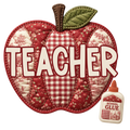 Randomness 1624 - Teacher Quilted Apple