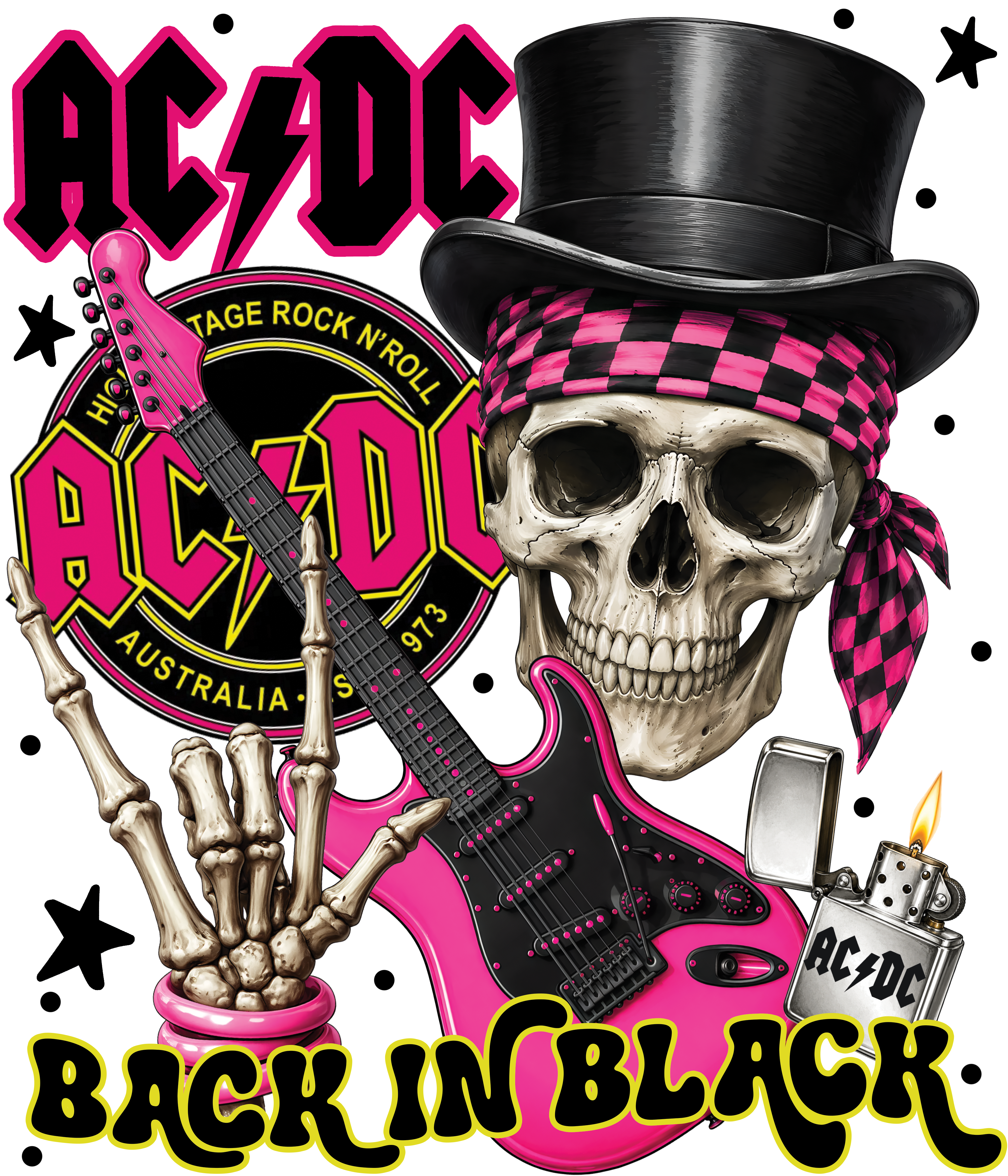 Randomness 25 - Acdc Back In Black Pink