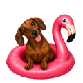 Randomness 1431 - Red Dachshund Float