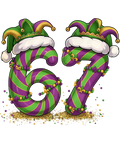 Mardi Gras 391 - Funny 67 Mardi Gras 6 7 Meme Six Seven Men Women Kids Sweatshirt
