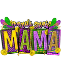 Mardi Gras 629 - Mardi Gras Mama Funny Carnival Party Festival Costume Sweatshirt