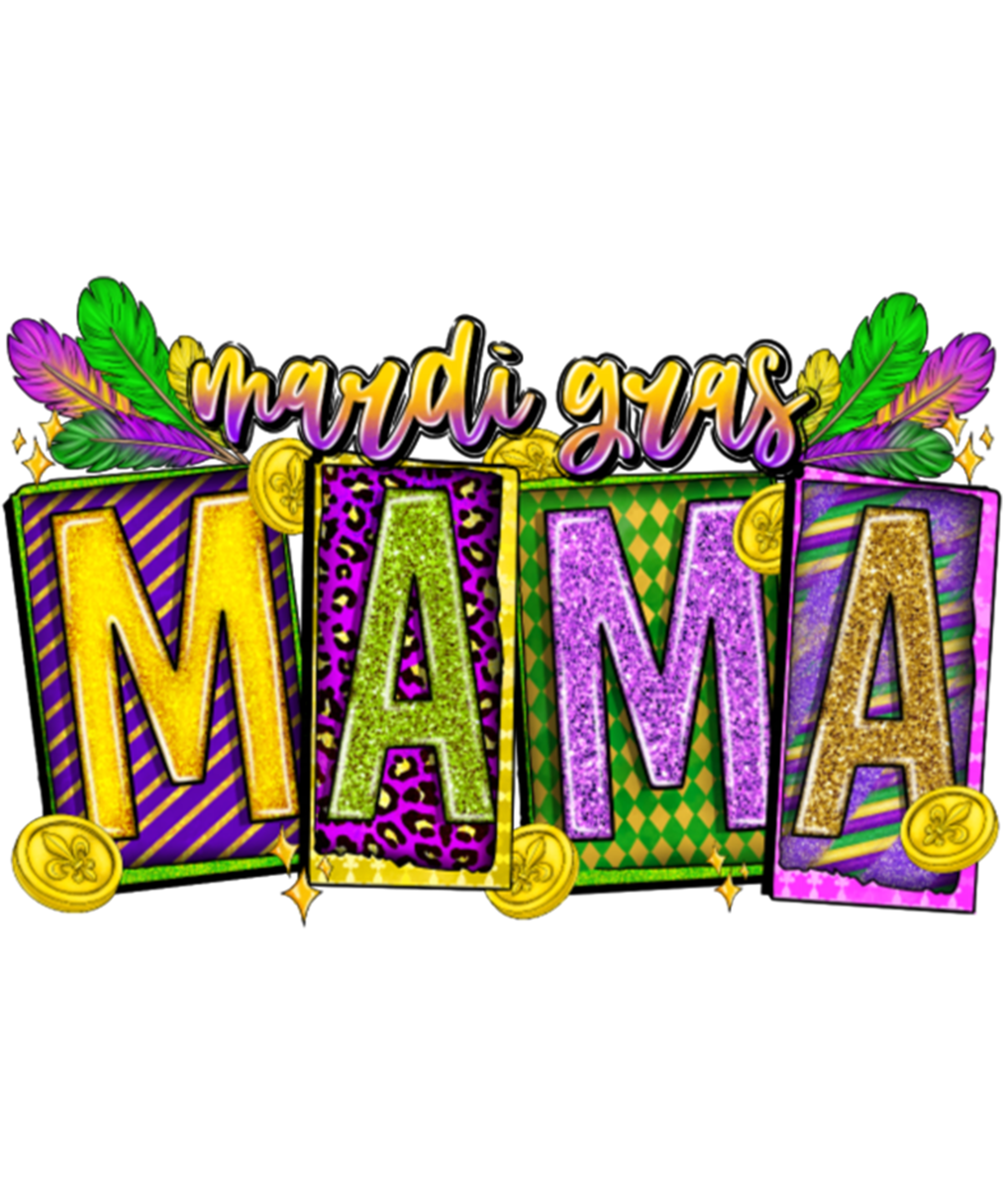 Mardi Gras 629 - Mardi Gras Mama Funny Carnival Party Festival Costume Sweatshirt