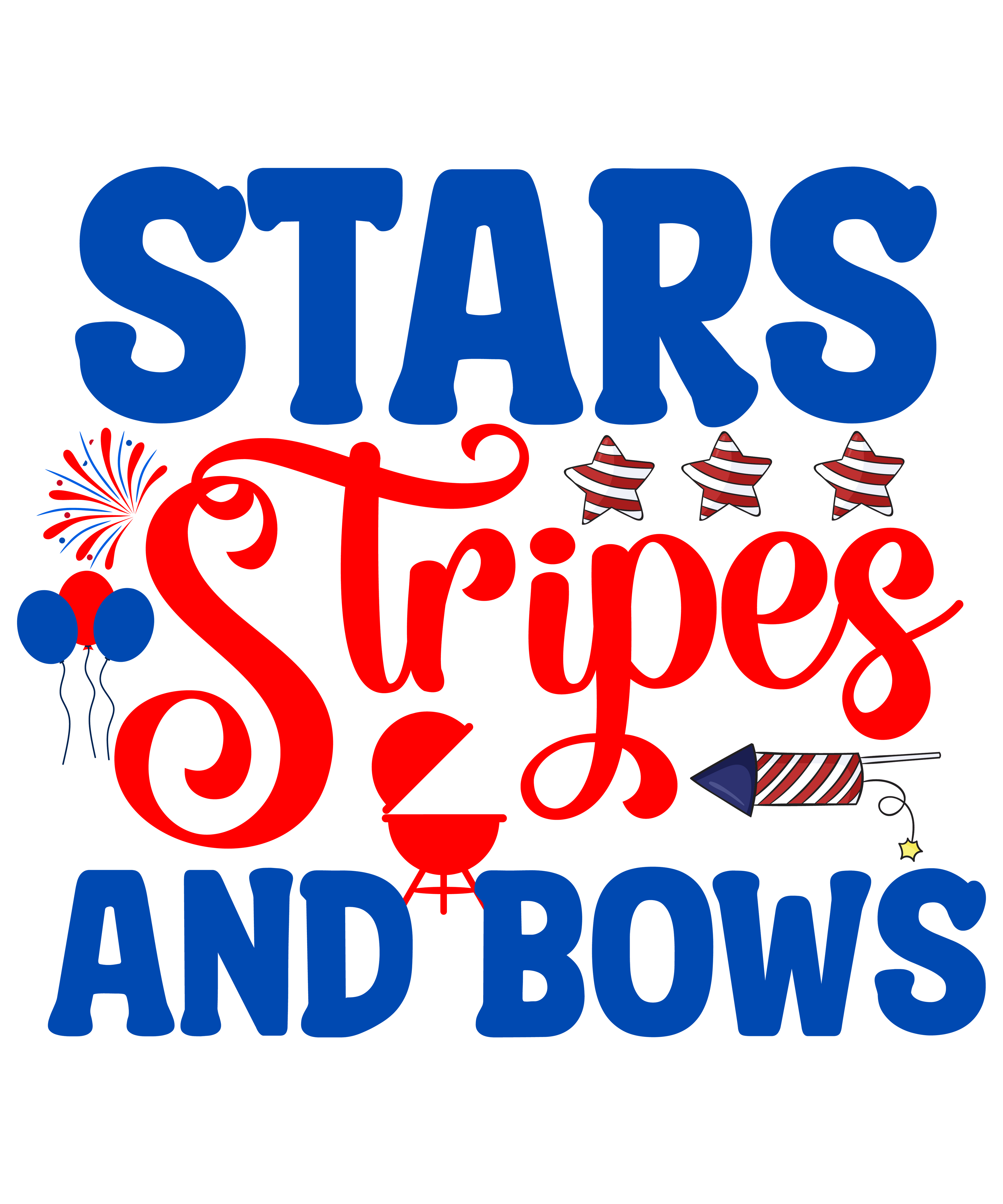 4th of July 539 - Stars Stripes And Bows 01