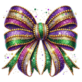 Mardi Gras 340 - Coquette Mardi Gras Bow Sublimation 112183449 7
