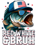4th of July 476 - Or 22052025 Nhuy Red White And Bruh Fish 4th Of July America Usa