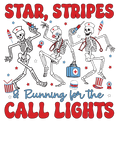 4th of July 463 - Or 11062025 Vtn 4th Of July Skeletons Star Stripes And Call Lights Nurse