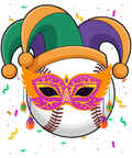 Mardi Gras 290 - Baseball Mardi Gras Jester Hat Costume Carnival Women Men Sweatshirt