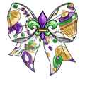 Mardi Gras 851 - Merch Mardi Gras Costume For Women Girls Mardi Gras Coquette Bow Sweatshirt