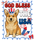 4th of July 417 - Or 02062025 Nhuy God Bless The Usa Funny Corgi 4th Of July America Frame Style