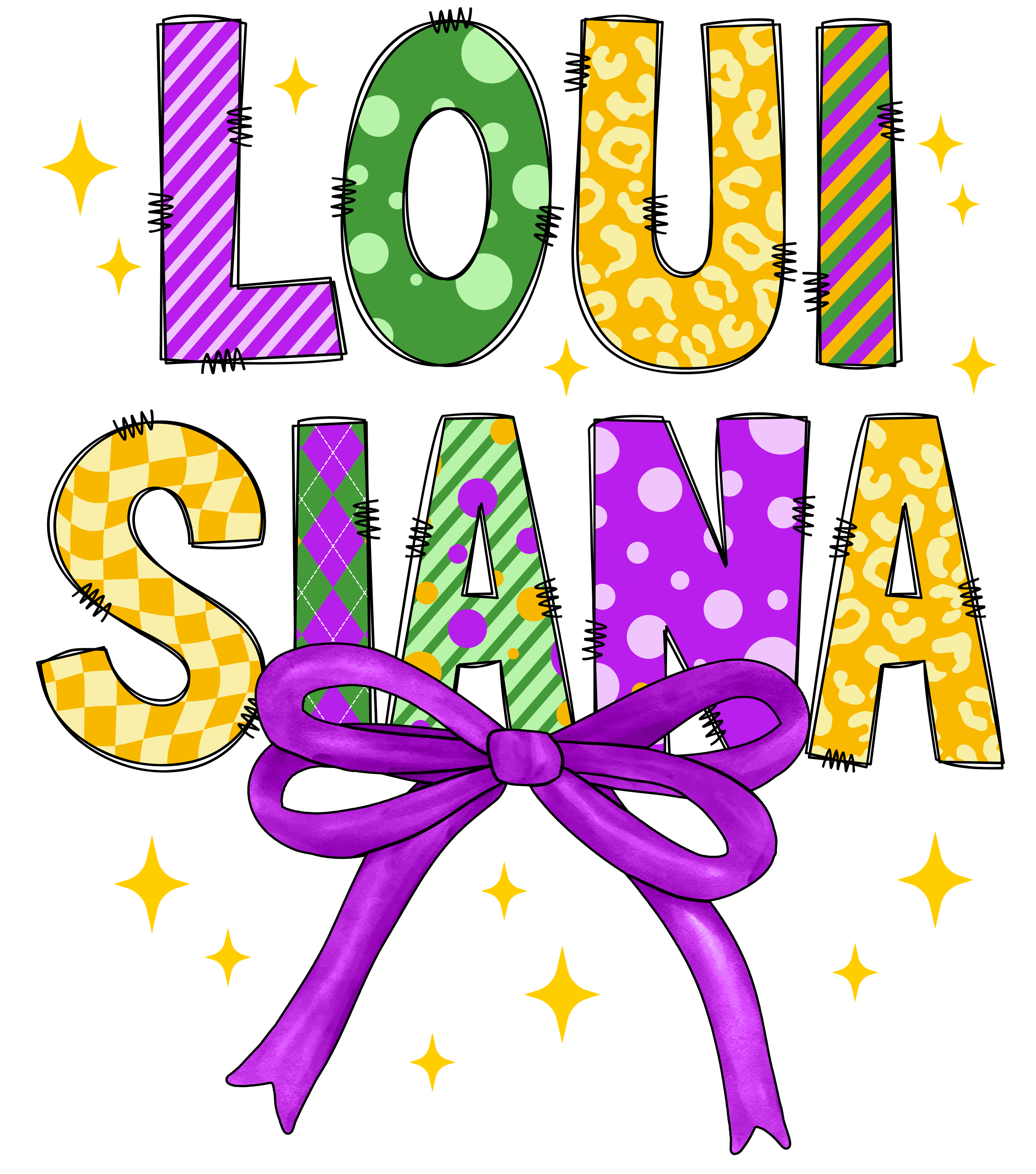Mardi Gras 972 - Or 412025 Nhuy Louisiana Mardi Gras Coquette Bow
