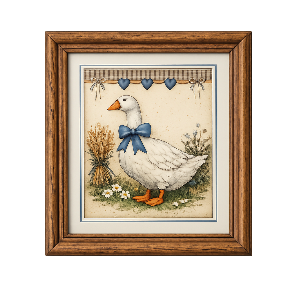 Randomness 1743 - Vintage Goose Framed