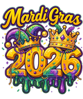 Mardi Gras 548 - Mardi Gras 2026 Carnival Jester Hat Men Women Kids Sweatshirt
