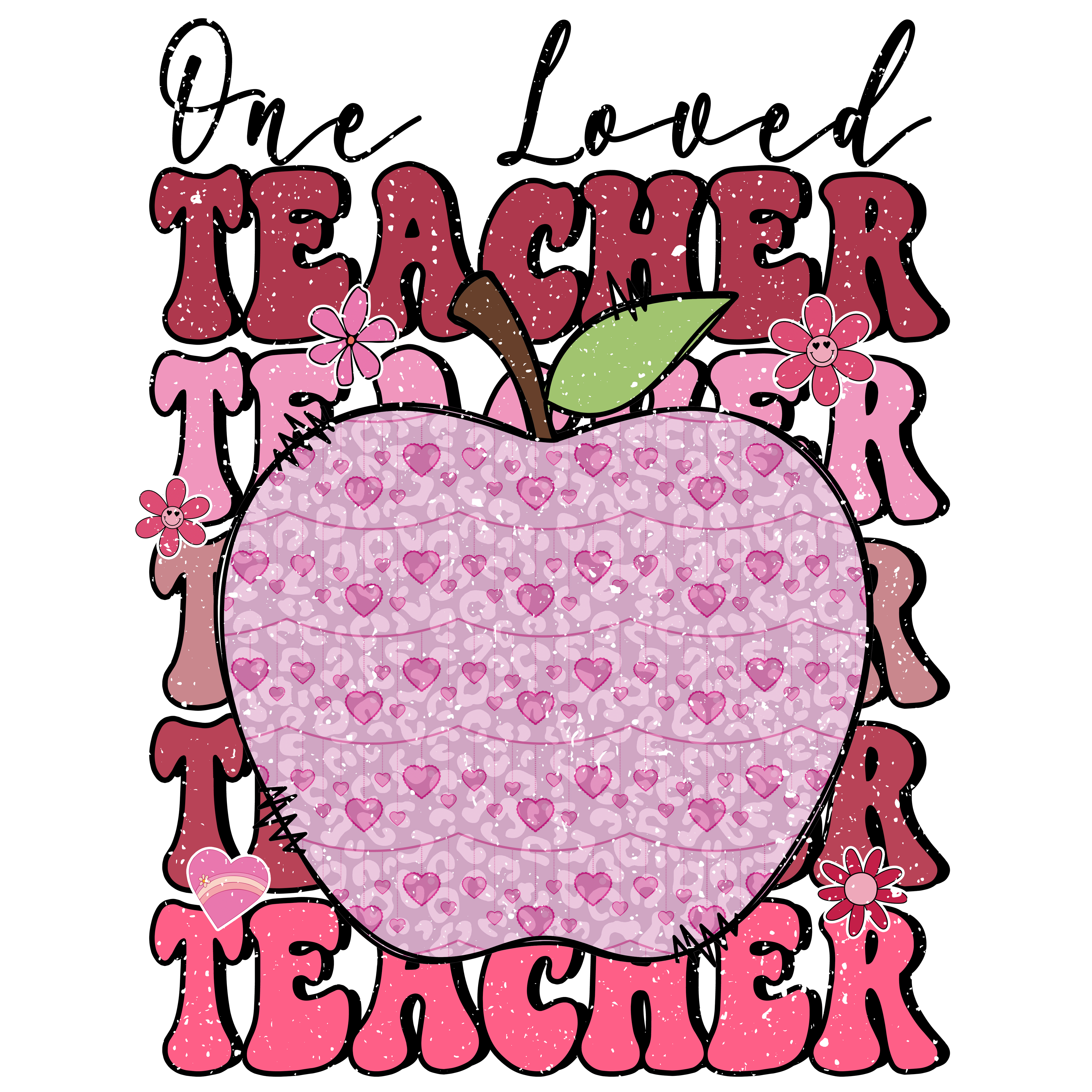 Valentine's Day 104 - One Loved Teacher Distressed