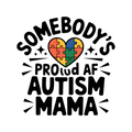 Autism 398 - Copy Of 15.Rainbow Heart Autism Awareness Design