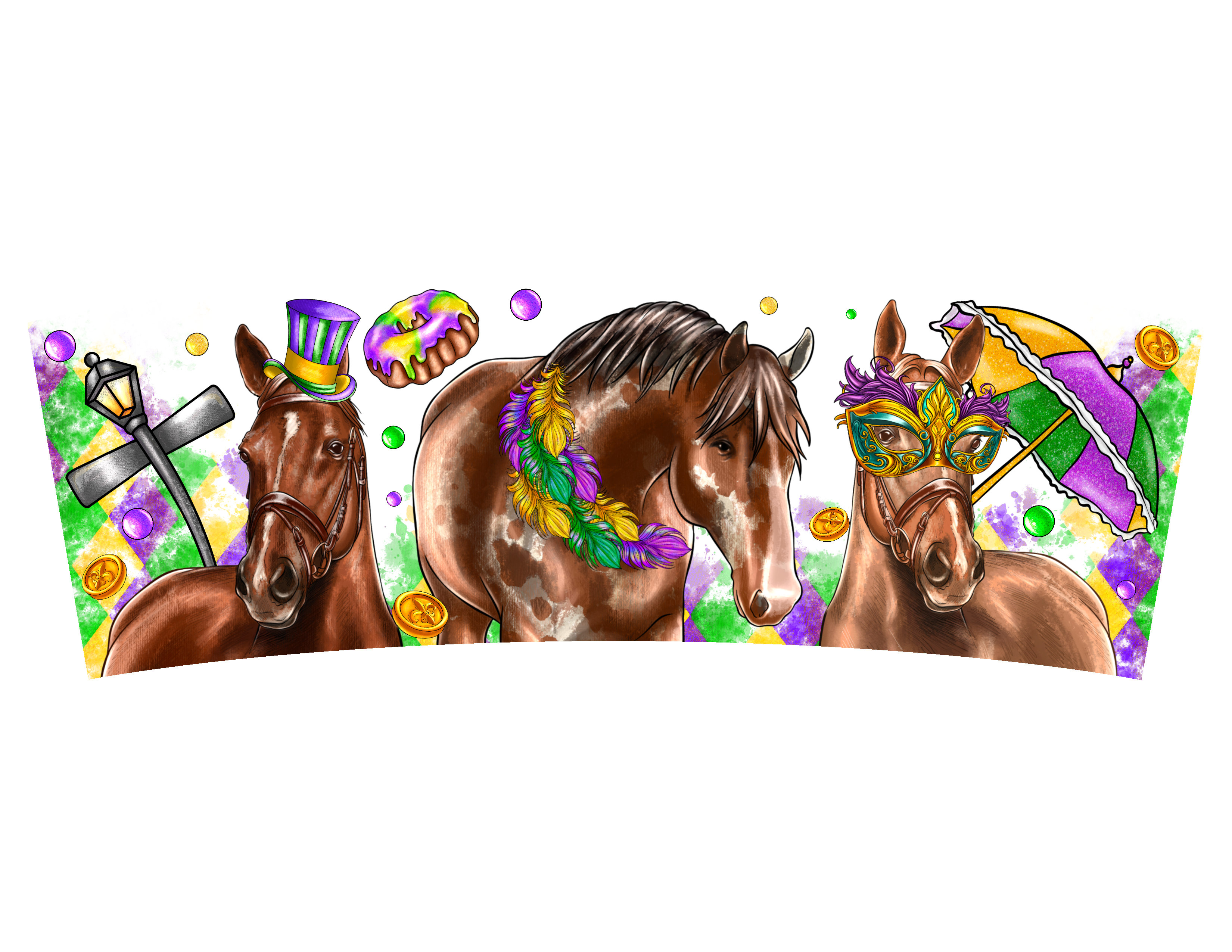 Mardi Gras 796 - Mardigrashorse40oztumbler