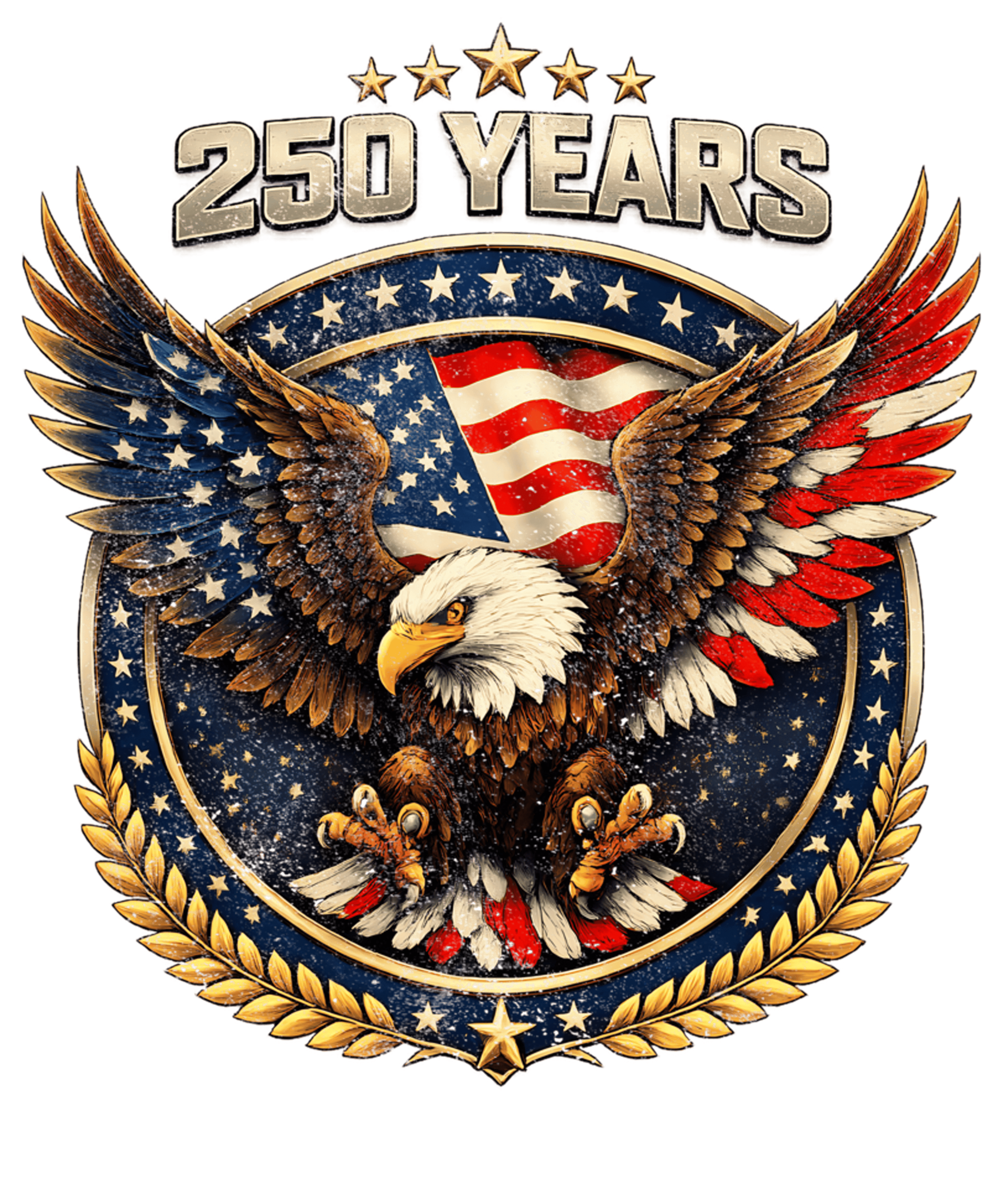 4th of July 60 - 250th Anniversary Usa Flag 250 Years American Bald Eagle Sweatshirt