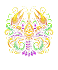 Mardi Gras 593 - Mardi Gras Crawfish Shirt Jester Hat Bead New Orleans T Shirt