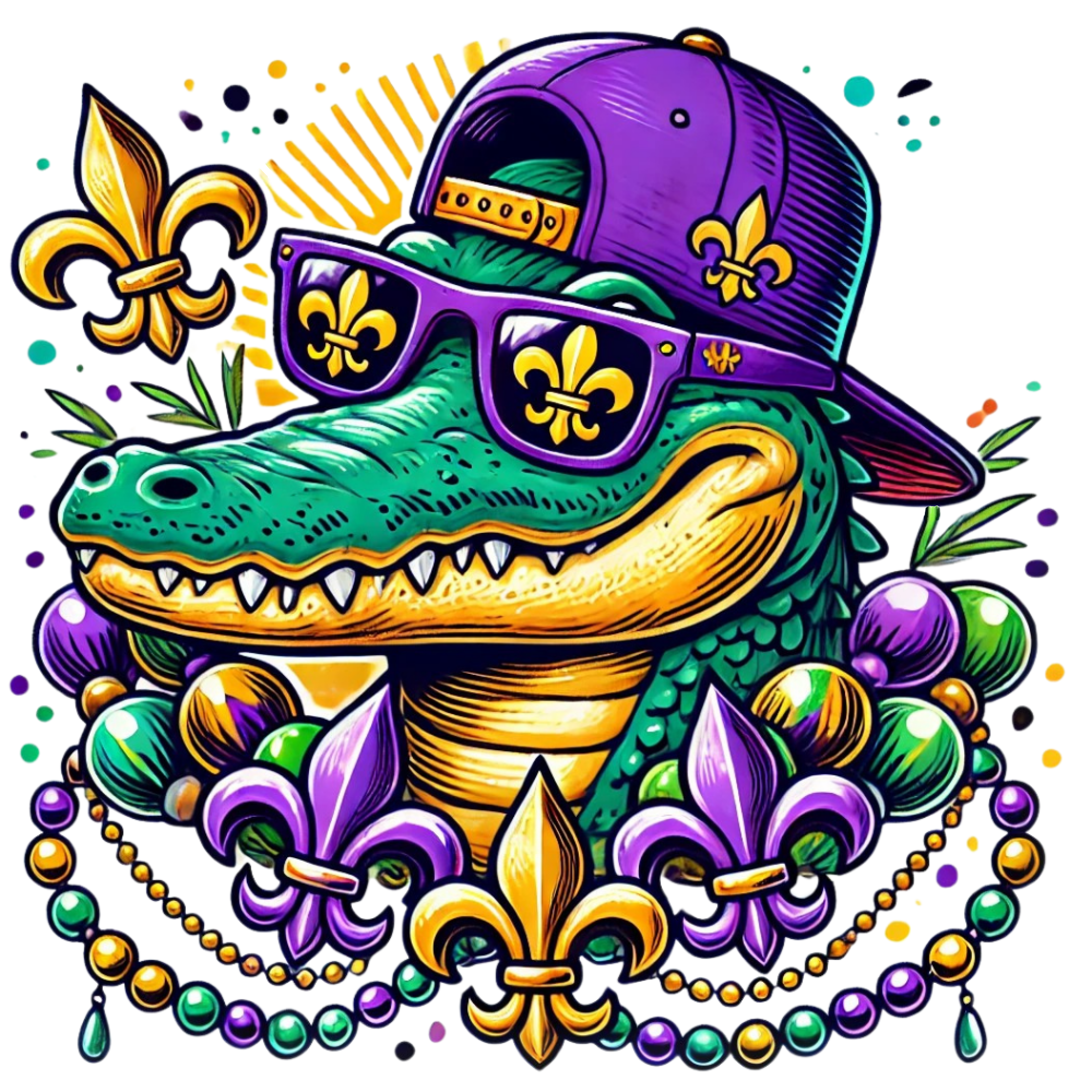 Mardi Gras 717 - Mardi Gras Gator Alligator Kids 112593908 Mardi Gras 4