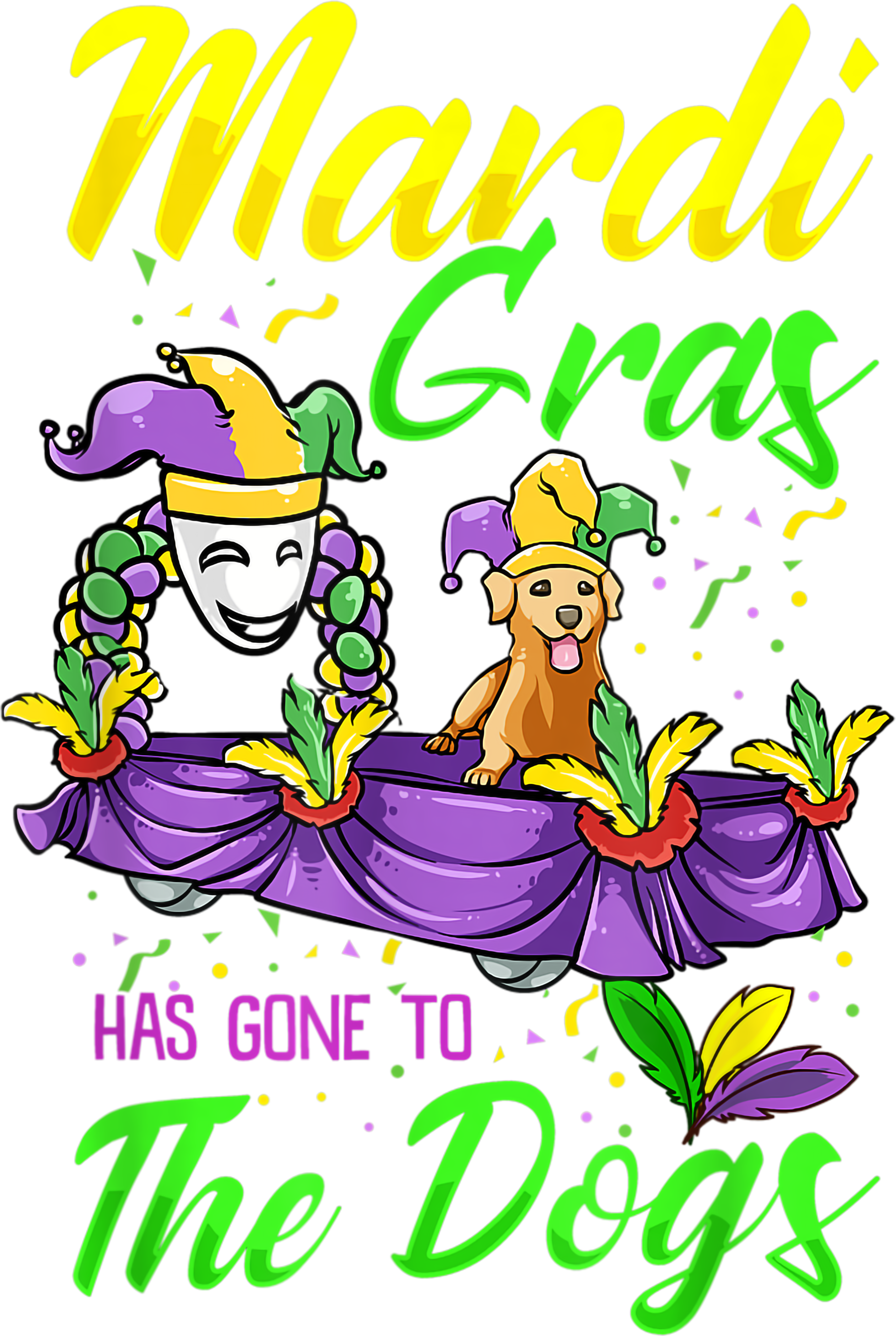 Mardi Gras 504 - Labrador Dog Lover Mardi Gras Costume   Dog Lover Carnival T Shirt