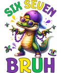 Mardi Gras 311 - Bruh 67 Mardi Gras Alligator Six Seven 6 7 Boys Mardi Gras Sweatshirt